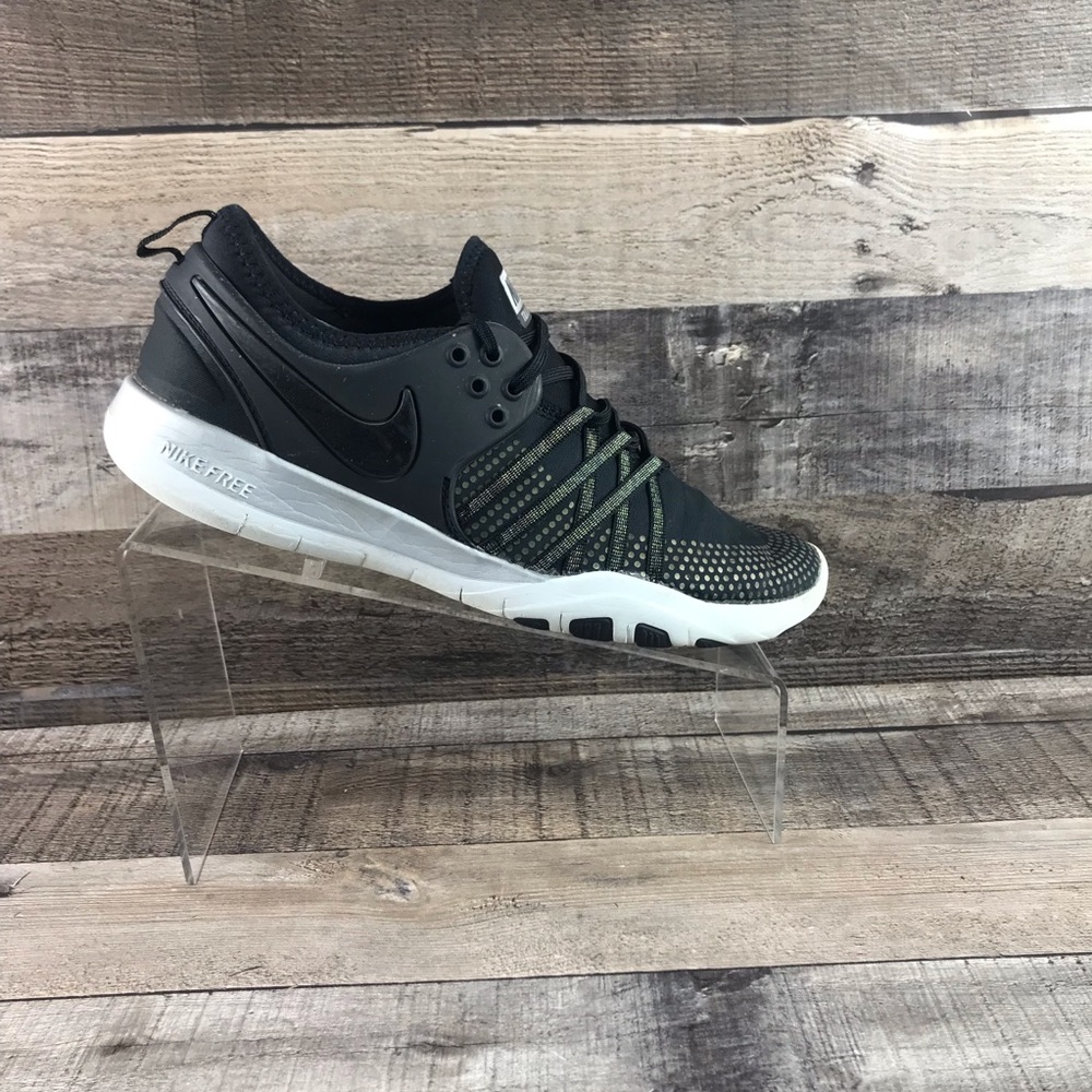 Nike Free TR7 Wm’s Metallic Black Training Athletic Shoes Size 8.5